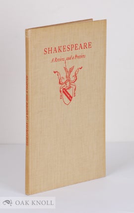 Order Nr. 9470 SHAKESPEARE, A REVIEW AND A PREVIEW