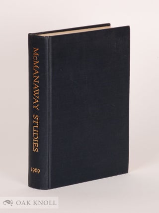 Order Nr. 9579 STUDIES IN SHAKESPEARE, BIBLIOGRAPHY AND THEATRE. JG McManaway