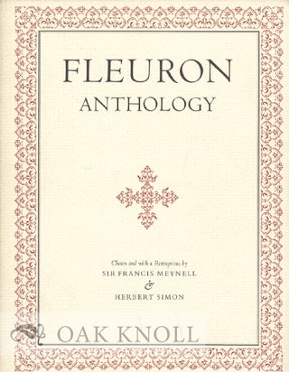 Order Nr. 9658 FLEURON ANTHOLOGY. Francis Meynell, Herbert Simon