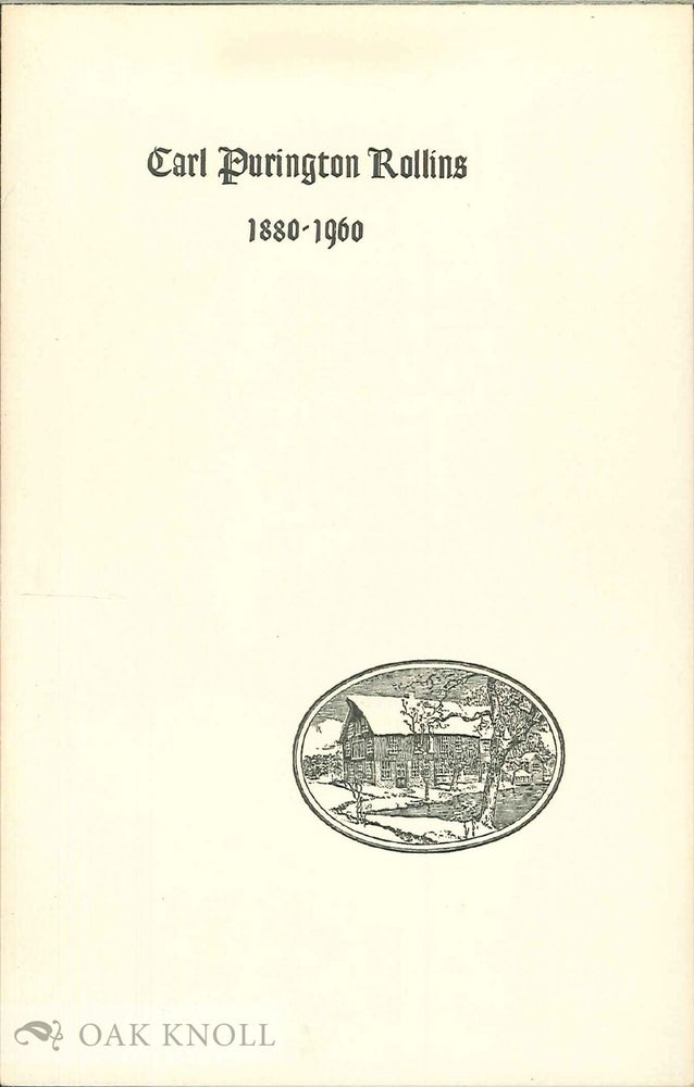 Order Nr. 10176 CARL PURINGTON ROLLINS, 1880-1960. Herman W. Liebert.