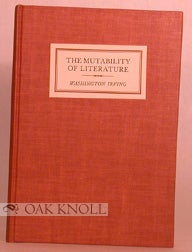 Order Nr. 10400 THE MUTABILITY OF LITERATURE, A COLLOQUY IN WESTMINSTER ABBEY, AS REPORTED BY...