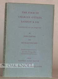 Order Nr. 10903 THE FIRM OF CHARLES OTTLEY, LANDON & CO. FOOTNOTE TO AN ENQUIRY. John Carter,...