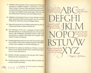 HERMANN ZAPF, CALLIGRAPHER, TYPE-DESIGNER AND TYPOGRAPHER AN EXHIBITION ARRANGED AND CIRCULATED BY THE CONTEMPORARY ARTS CENTER, CINCINNATI ART MUSEUM.