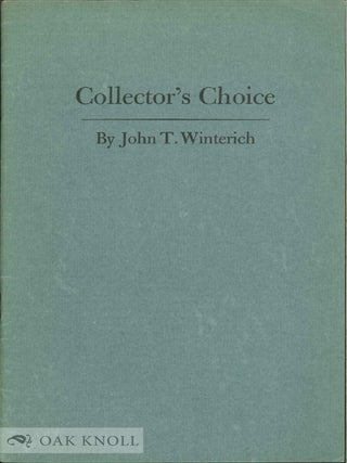 Order Nr. 11053 COLLECTOR'S CHOICE. John T. Winterich