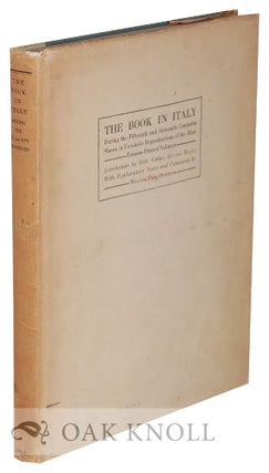 Order Nr. 11426 THE BOOK IN ITALY DURING THE FIFTEENTH AND SIXTEENTH CENTURIES SHOWN IN FACSIMILE...