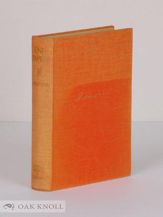 Order Nr. 11470 END PAPERS, LITERARY RECREATIONS. A. Edward Newton