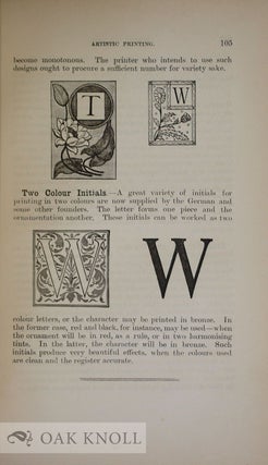 ARTISTIC PRINTING, A SUPPLEMENT TO THE AUTHOR'S WORK ON PRACTICAL PRINTING.