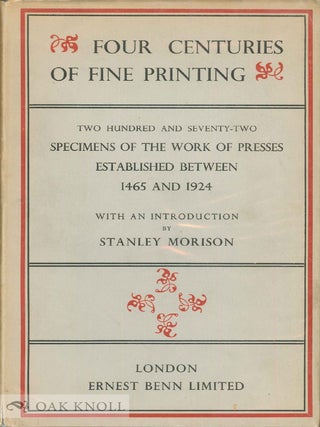 Order Nr. 12477 FOUR CENTURIES OF FINE PRINTING TWO HUNDRED AND SEVENTH-TWO EXAMPLES OF THE WORK...