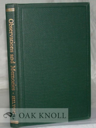 Order Nr. 13105 OBSERVATIONS AND MEMORIES WITH GINN AND COMPANY FROM EIGHTEEN NINETY TO NINTEEN...