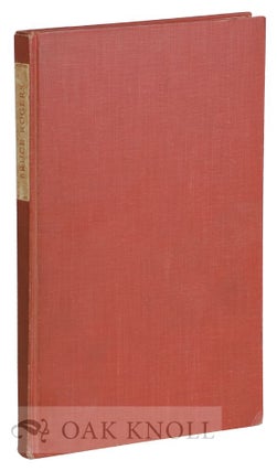 Order Nr. 13585 BRUCE ROGERS: A BIBLIOGRAPHY, HITHERTO UNRECORDED WORK 1889-1925. COMPLETE WORK,...