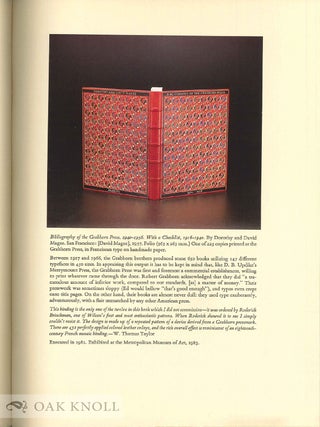 TWELVE BINDINGS. WITH REMARKS ON THE BINDINGS BY MICHAEL WILCOX & ON THE BOOKS BY ELAINE SMYTH & W. THOMAS TAYLOR.