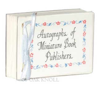 Order Nr. 14756 AUTOGRAPHS OF MINIATURE BOOK PUBLISHERS
