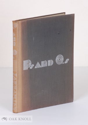 Order Nr. 15401 P'S AND Q'S; A BOOK ON THE ART OF LETTER ARRANGEMENT. Sallie B. Tannahill