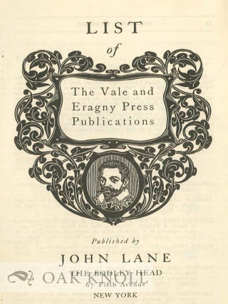 SELECTIVE CHECK LISTS OF PRESS BOOKS, A COMPILATION OF ALL IMPORTANT & SIGNIFICANT PRIVATE PRESSES, OR PRESS BOOKS WHICH ARE COLLECTED.