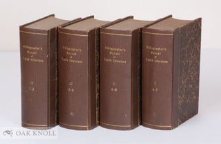 Order Nr. 15735 THE BIBLIOGRAPHER'S MANUAL OF ENGLISH LITERATURE. William Thomas Lowndes