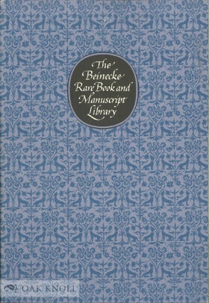 Order Nr. 15819 THE BEINECKE RARE BOOK AND MANUSCRIPT LIBRARY A GUIDE TO ITS COLLECTIONS