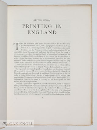 PRINTING OF TO-DAY, AN ILLUSTRATED SURVEY OF POST-WAR TYPOGRAPHY IN EUROPE AND THE UNITED STATES.
