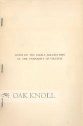 Order Nr. 16123 JAMES BRANCH CABELL, A BIBLIOGRAPHY. PART II. NOTES ON THE CABELL COLLECTIONS AT...
