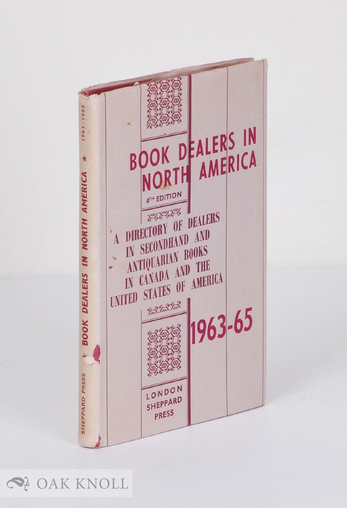 Order Nr. 16138 BOOK DEALERS IN NORTH AMERICA, 1963-65