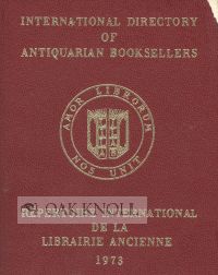 Order Nr. 16196 INTERNATIONAL DIRECTORY OF ANTIQUARIAN BOOKSELLERS