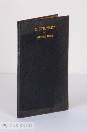 Order Nr. 16414 DICTIONARY OF PRINTING TERMS