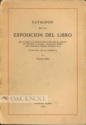 Order Nr. 16648 CATALOGO DE LA EXPOSICION DEL LIBRO. Teodoro Becu