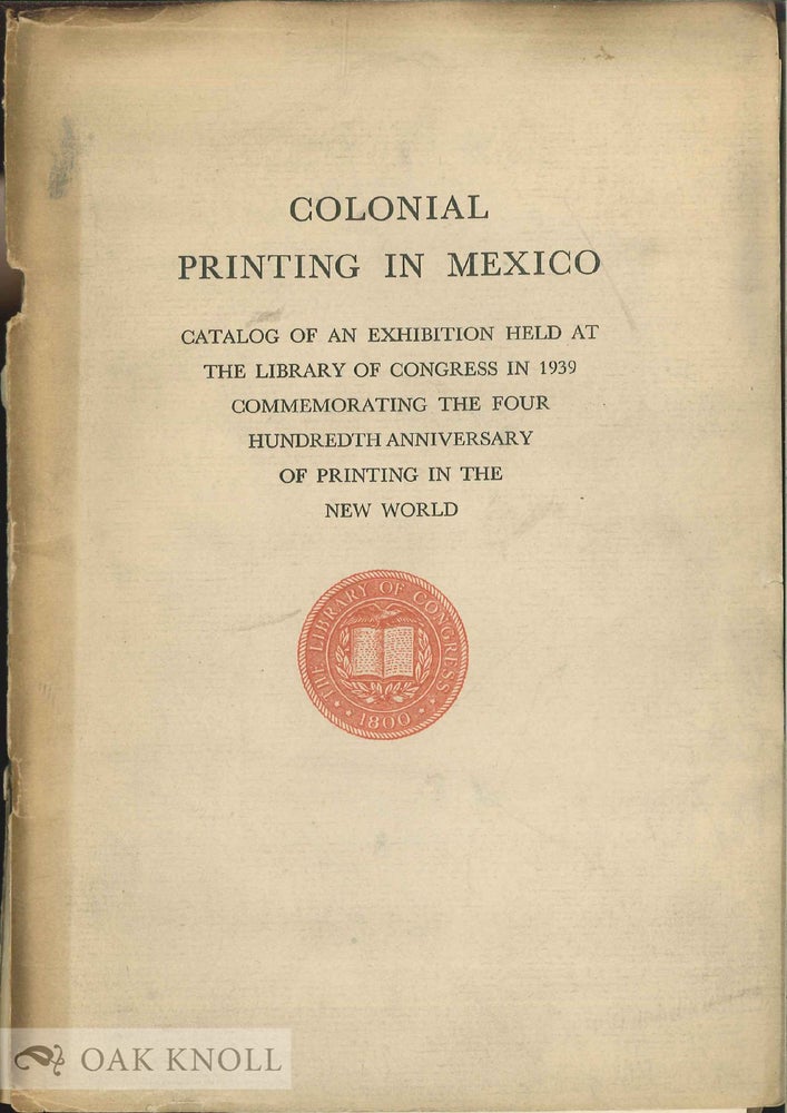 Order Nr. 16708 COLONIAL PRINTING IN MEXICO.