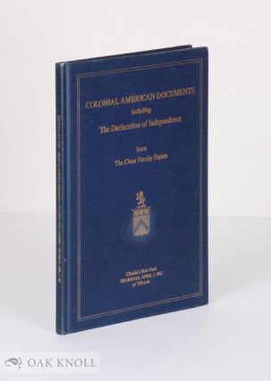 Order Nr. 17011 COLONIAL AMERICAN DOCUMENTS INCLUDING THE DECLARATION OF INDEPENDENCE FROM THE...