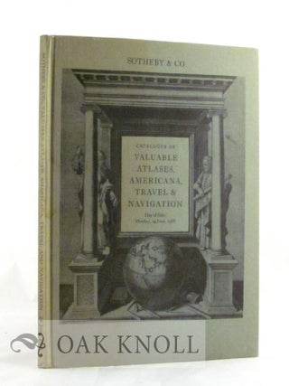 Order Nr. 17050 CATALOGUE OF VALUABLE ATLASES, AMERICANA, TRAVEL AND NAVIGATION