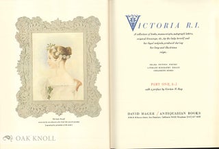 VICTORIA R.I., A COLLECTION OF BOOKS, MANUSCRIPTS, AUTOGRAPH LETTERS
