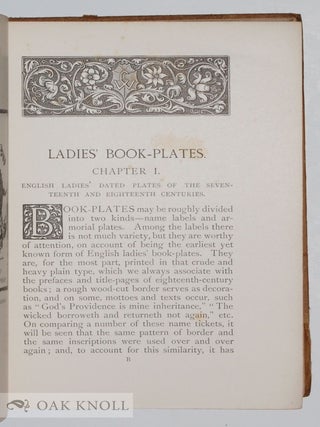 LADIES' BOOK-PLATES, AN ILLUSTRATED HANDBOOK FOR COLLECTORS AND BOOK-LOVERS.