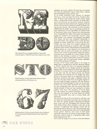 AMERICAN WOOD TYPE, 1828-1900, NOTES ON THE EVOLUTION OF DECORATED AND LARGE TYPES AND COMMENTS ON RELATED TRADES OF THE PERIOD.