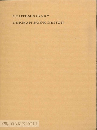 Order Nr. 17825 CONTEMPORARY GERMAN BOOK DESIGN