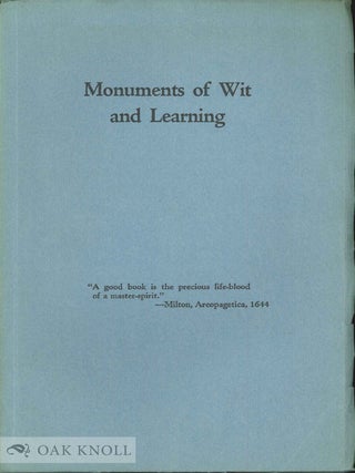 Order Nr. 18243 MONUMENTS OF WIT AND LEARNING