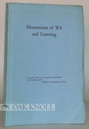 Order Nr. 18243 MONUMENTS OF WIT AND LEARNING