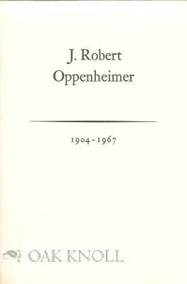 Order Nr. 18490 J. ROBERT OPPENHEIMER