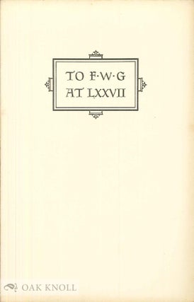 Order Nr. 18599 TO F.W.G. AT LXXVII. C. P. Rollins