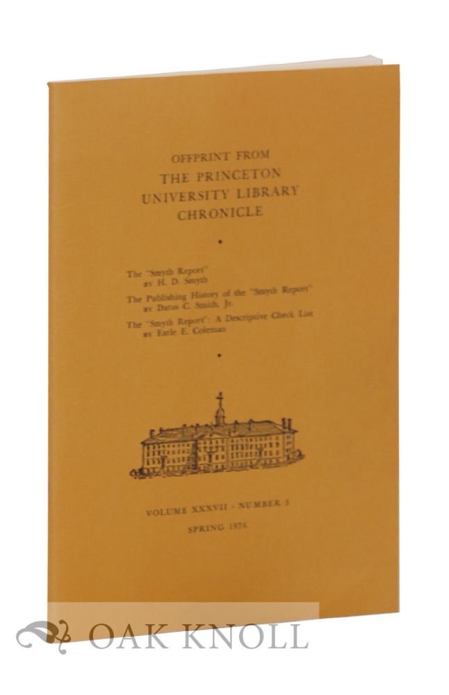 SMYTH REPORT . | H. D Smyth