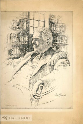 Order Nr. 18702 [ENGRAVED PORTRAIT OF GOUDY SEATED IN HIS CHAIR SURROUNDED BY HIS LIBRARY
