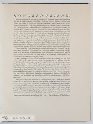 EGENOLFF-LUTHERSCHE SCHRIFTGIESSEREI IN FRANKFURT AM MAIN UND IHRE GESCHAFTLICHEN VERBINDUNGEN MIT DEN VEREINIGTEN STAATEN VON NORDAMERIKA.