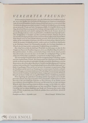 EGENOLFF-LUTHERSCHE SCHRIFTGIESSEREI IN FRANKFURT AM MAIN UND IHRE GESCHAFTLICHEN VERBINDUNGEN MIT DEN VEREINIGTEN STAATEN VON NORDAMERIKA.