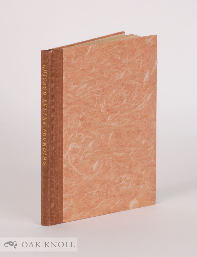 Order Nr. 18745 CHICAGO LETTER FOUNDING. R. Hunter Middleton.