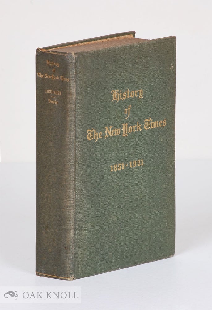 Order Nr. 18795 HISTORY OF THE NEW YORK TIMES. Elmer Davis.