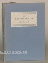 Order Nr. 19176 THE COUNTRY PRINTER, EXCERPTS FROM AN ESSAY WRITTEN IN 1896. William Dean Howells