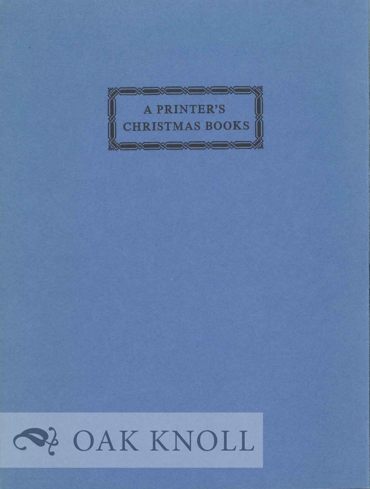 Order Nr. 19371 A PRINTER'S CHRISTMAS BOOKS. Brooke Crutchley.