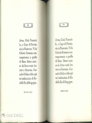 ON G.B. BODONI'S TYPE FACES.