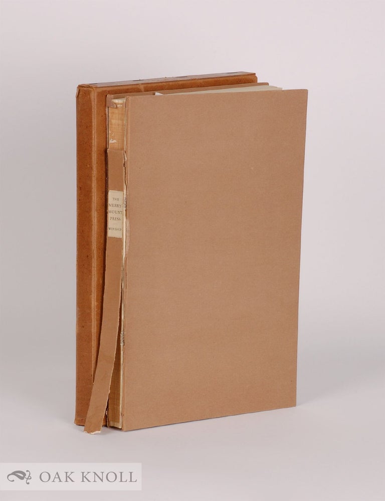 Order Nr. 19612 THE MERRYMOUNT PRESS OF BOSTON. George Parker Winship.