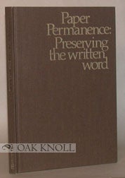 Order Nr. 19833 PAPER PERMANENCE: PRESERVING THE WRITTEN WORD