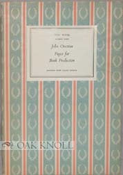 Order Nr. 19896 PAPER FOR BOOK PRODUCTION. John Overton.