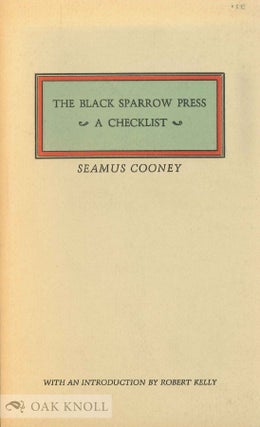 Order Nr. 21008 A CHECKLIST OF THE FIRST ONE HUNDRED PUBLICATIONS OF THE BLACK SPARROW PRESS....